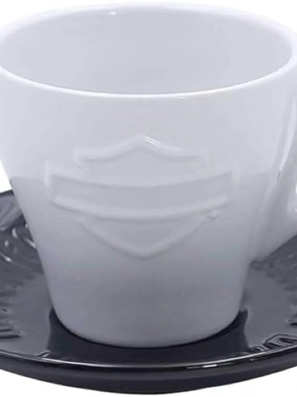 Harley-Davidson Silhouette Bar & Shield Ceramic Cup & Saucer - 6 oz.